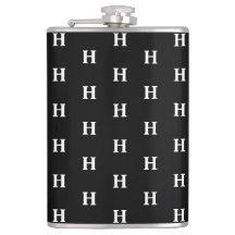 Monogramme blanc noir simple et élégant