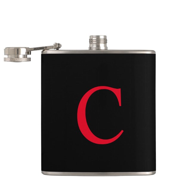 Flasques Monogramme C en noir (Ouvert)
