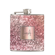 Monogramme de Parties scintillant rose vierge pour