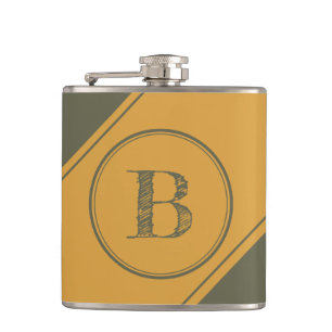 Flasques Monogramme géométrique diagonale Mango Moss Vert