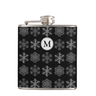 Flasques Monogramme Motif élégant pour cristaux de glace or