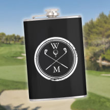 Monogramme noir et blanc personnalisé Golf