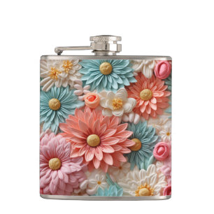 Flasques Motif à fleurs Pastel