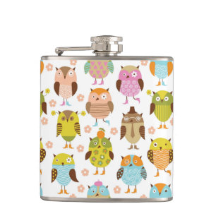 Flasques motif avec des oiseaux