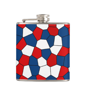 Flasques Motif blanc bleu rouge