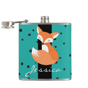 Flasques Motif Blushing Fox et Dots