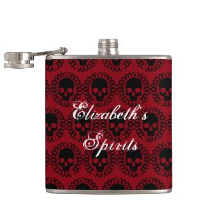 Flasques Motif crâne Élégant Amusement Halloween Goth N'imp