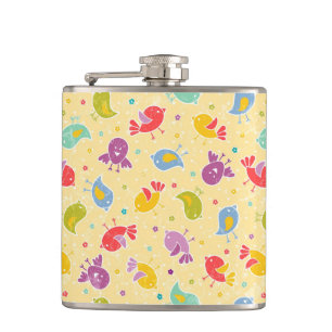 Flasques Motif de bébé avec les oiseaux mignons