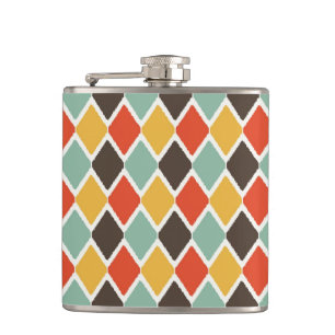 Flasques motif de mode tribal ikat moderne