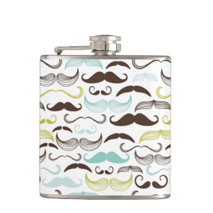 Flasques Motif de moustache, rétro style 2