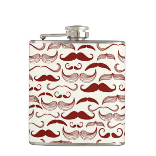 Flasques Motif de moustache, rétro style 3