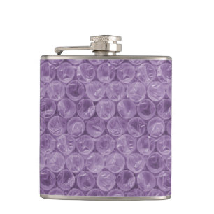 Flasques Motif de papier bulle violet