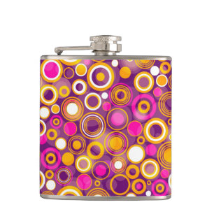 Flasques Motif de point violet de polka