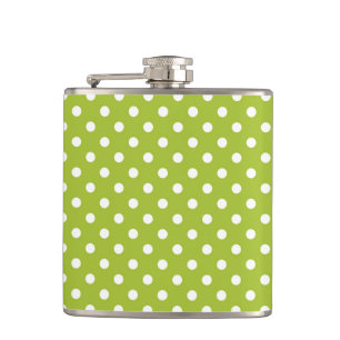 Flasques Motif de ressort avec le pois blanc