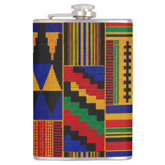 Flasques Motif de tissu Kente de style africain