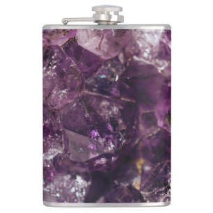 Flasques Motif d'énergie en quartz de cristal Amethyst viol