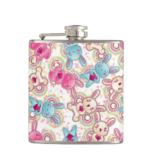 Flasques Motif d'enfant de Kawaii avec des griffonnages