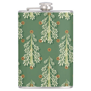 Flasques Motif d'illustration des arbres de Noël