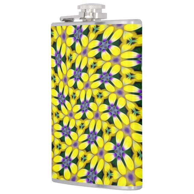 Flasques Motif Fleur de marguerite jaune (Gauche)