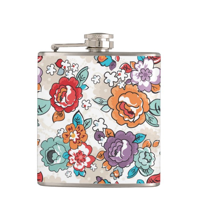 Flasques Motif floral 5 d'élégance abstraite (Devant)
