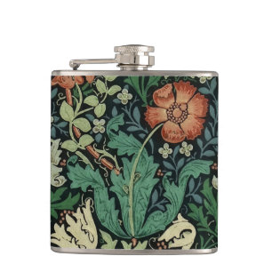 Flasques Motif floral de Nouveau d'art de William Morris