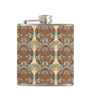 Flasques Motif floral de tortue
