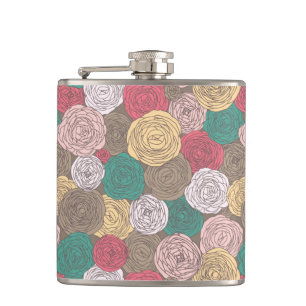 Flasques Motif floral élégant. Floral lumineux