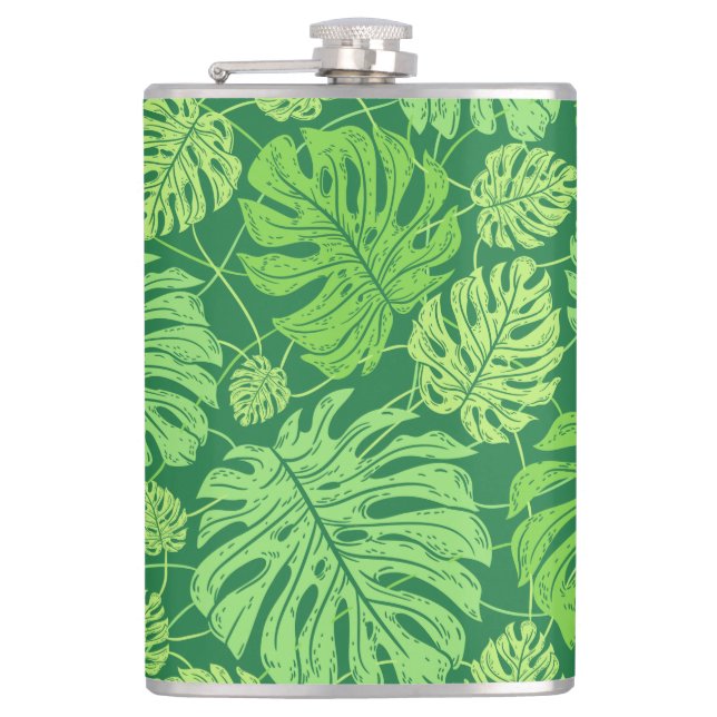 Flasques Motif floral feuille Monstera (Devant)