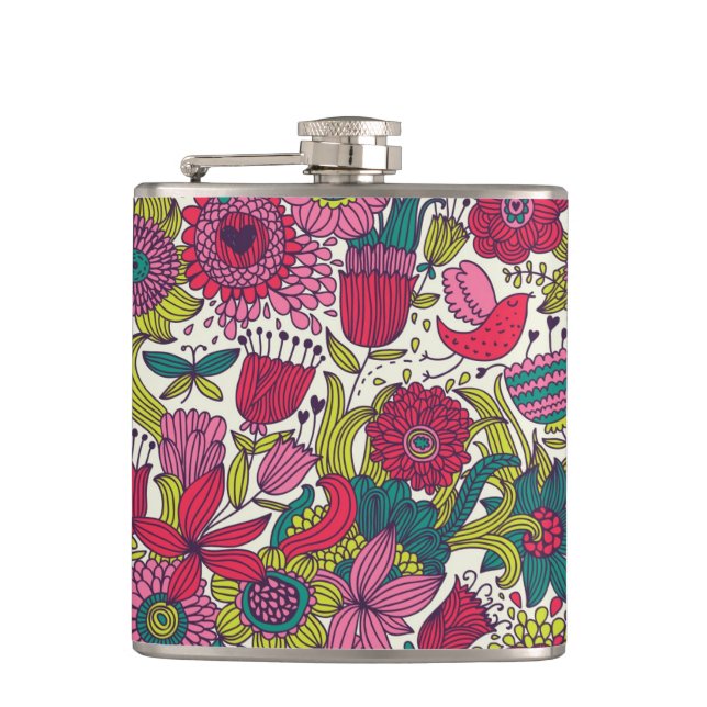 Flasques Motif floral lumineux (Devant)
