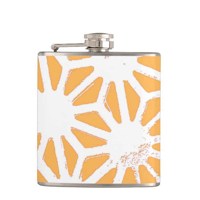 Flasques Motif géométrique jaune (Devant)