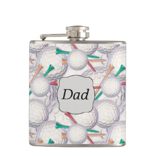 Flasques Motif Golfer Dad Golf Balls