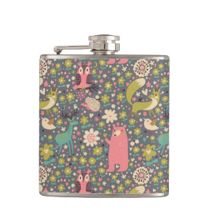 Flasques Motif mignon d'animaux de forêt