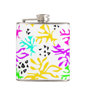 Flasques motif néon multicolore Abstrait