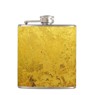 Flasques motif OR pur / feuille d'or