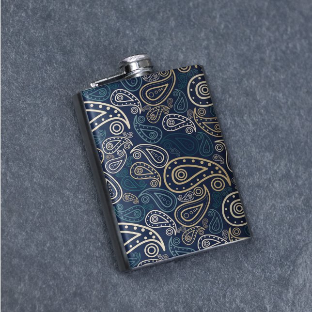 Flasques Motif Paisley (paisley art flasks)