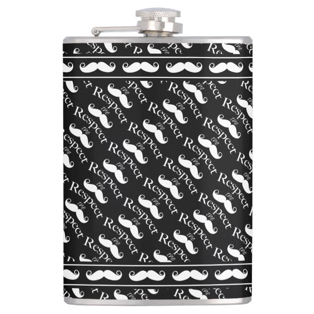 Flasques Motif rétro Mustache Hipster (Devant)