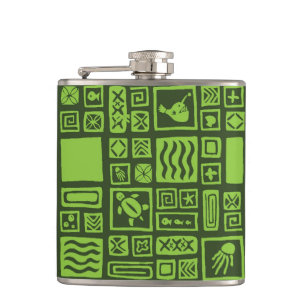 Flasques Motif Tiki