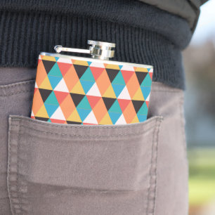 Flasques Motif triangle multicolore