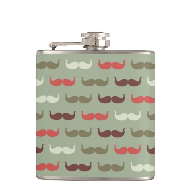Flasques Motif vintage avec la moustache (Devant)