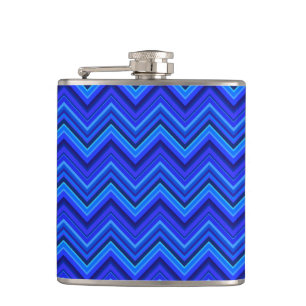 Flasques Motif zigzag rayures bleues