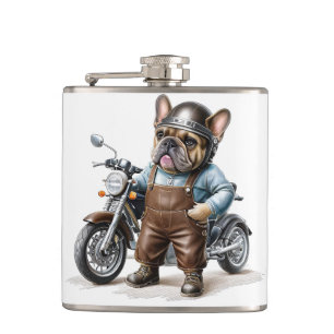 Flasques Motocyclette bouledogue français