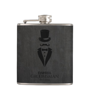 Flasques Moustache Haut-de-forme Smoking Personnaliser Témo