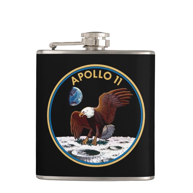 Flasques NASA Apollo 11 Atterrissage Lunaire Patch Insigne  (Devant)