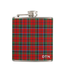 Flasques Naughton Tartan Monogramme Rouge Plaid