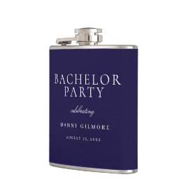 Flasques Navy Blue Classic Mens Bachelor Party Cadeau