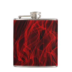 Flasques Neon Red Curvy Line Abstrait Motif