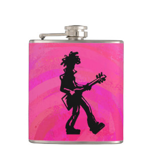 Flasques New York Boogie Nights Guitare Hot Pink
