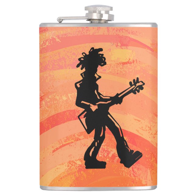 Flasques New York Boogie Nights Guitare Orange (Devant)