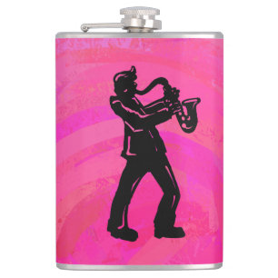Flasques New York Boogie Nuits Saxophone Hot Pink
