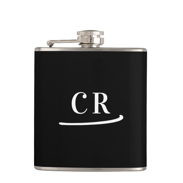 Flasques Noir & Blanc Monogramme (Devant)